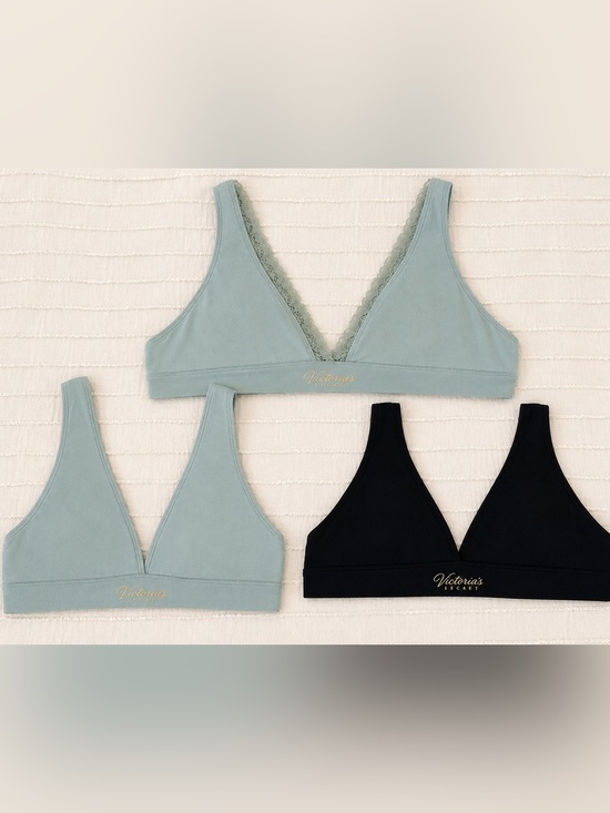 Victoria's Secret Other - Victoria's Secret Lounge Bralette Bundle of 3 Coquette Soft Bras M/L